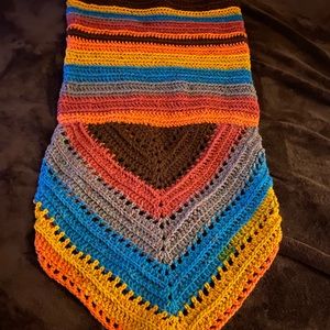 Wild oleander hooded scarf crochet